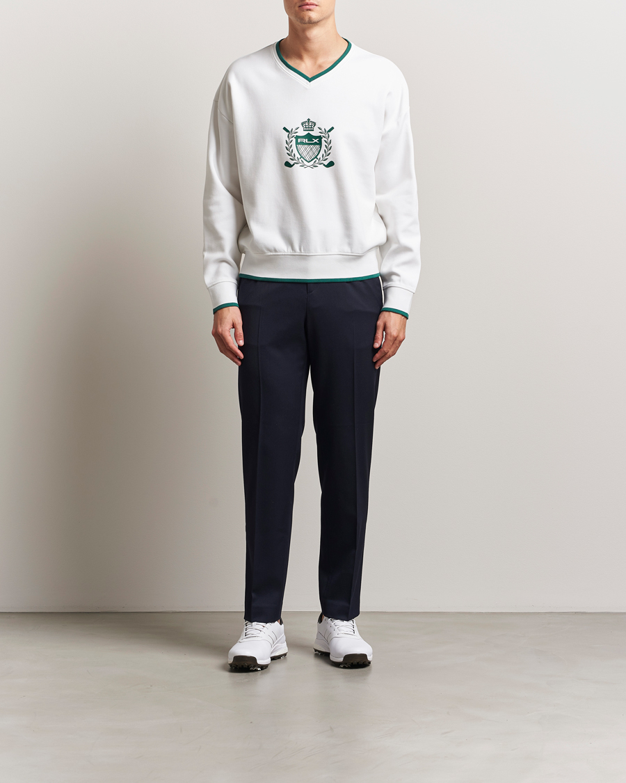 RLX Ralph Lauren Active Sweatshirt Ceramic White/Kelly Green