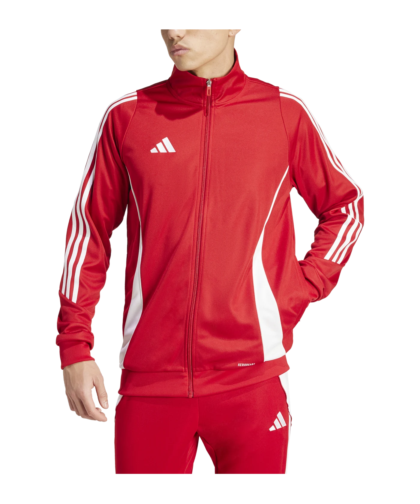 adidas Tiro 24 Trainingsjacke Rot Weiss