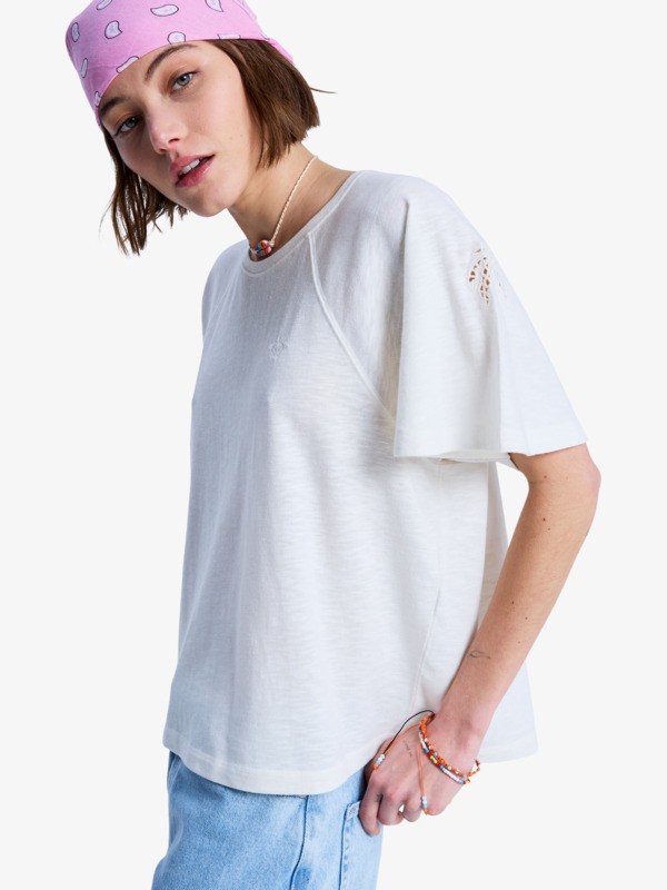 Time For Palm Tree T-shirt à manches courtes Blanc Femme