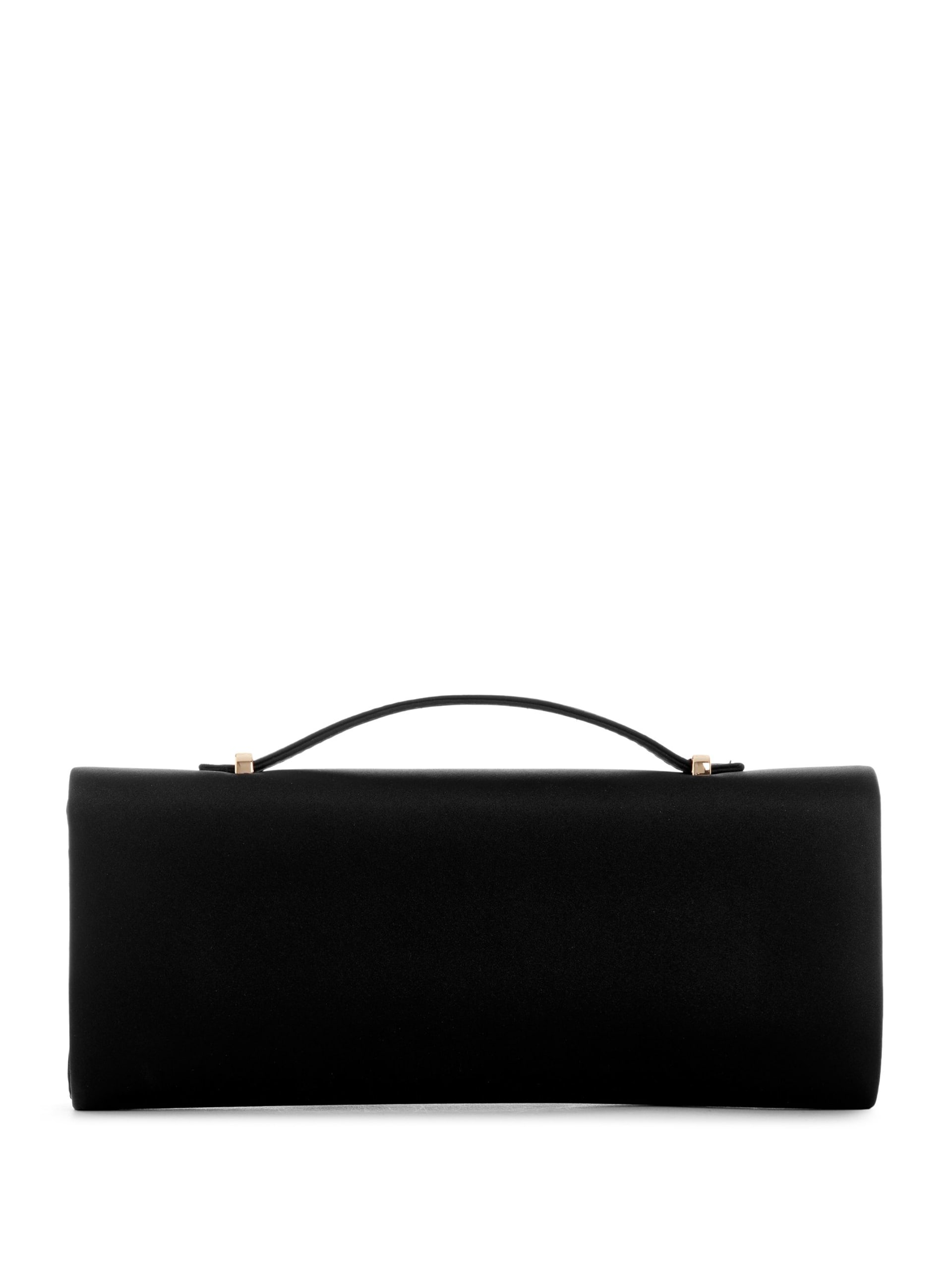 Clutch Zalina de cetim com alça superior