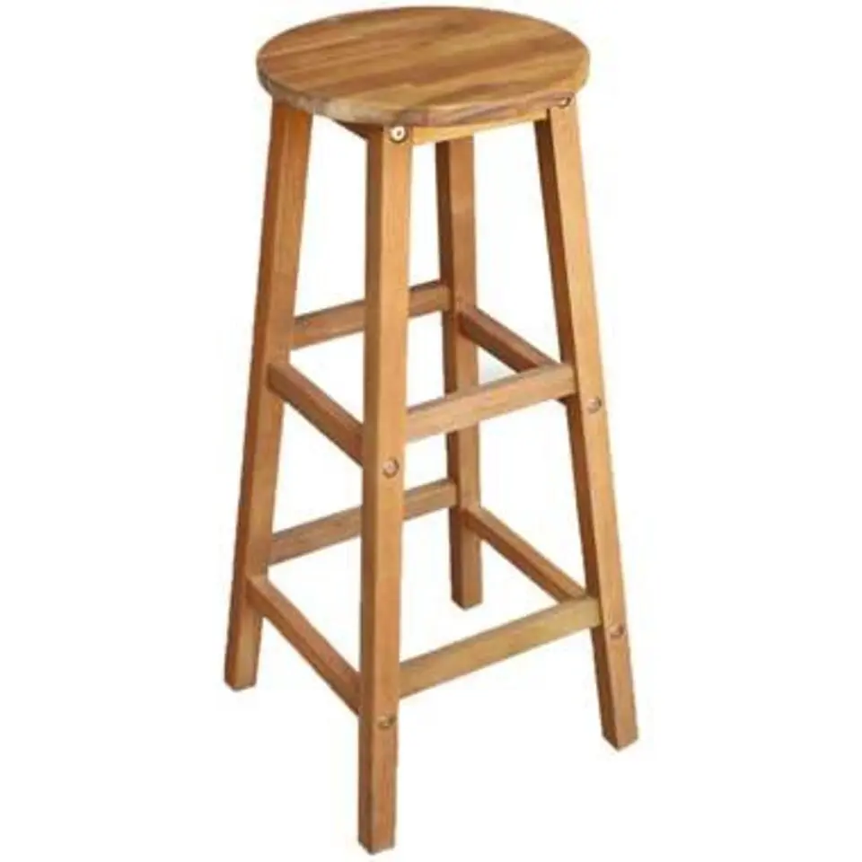 vidaXL - Barstoel - Bruin - Acaciahout - 2 stuks