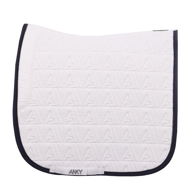 Zadeldek ANKY Twill Dressage Wit-donkerblauw