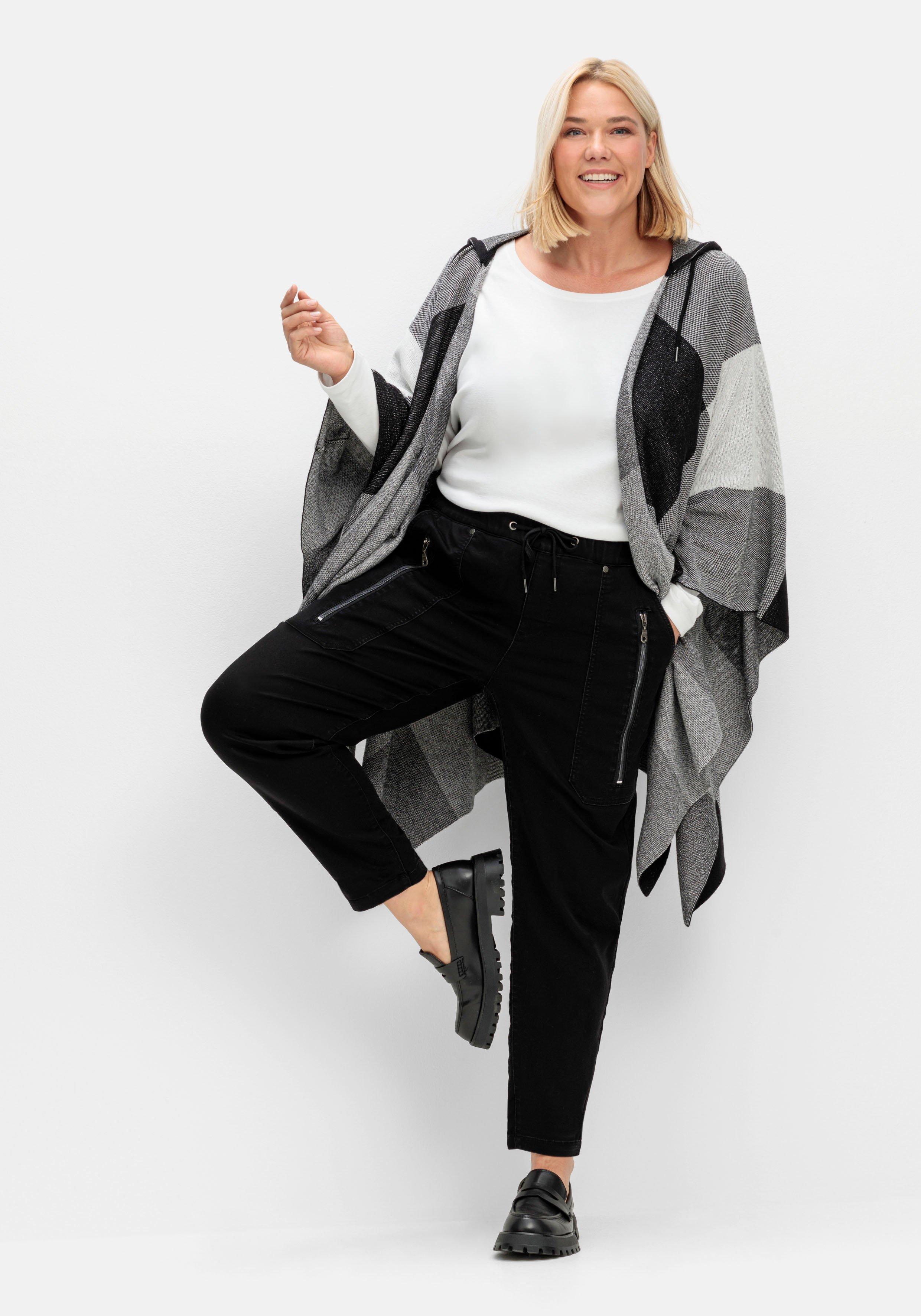 Joggpants aus Sweat-Denim, mit Zierreißverschluss