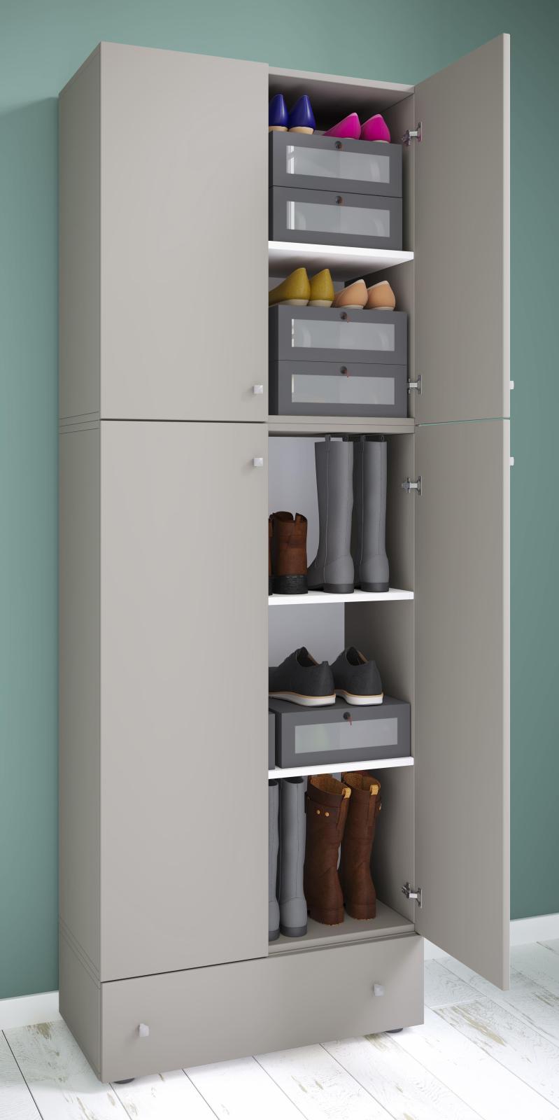 Mehrzweckschrank LONA XXL - grau - Holz - 200 cm