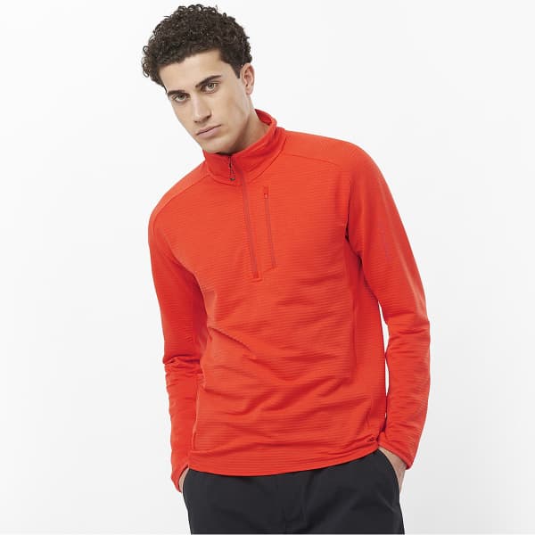 Sweat polaire SALOMON ESSENTIAL LIGHTWARM HZ CHERRY TOMATO