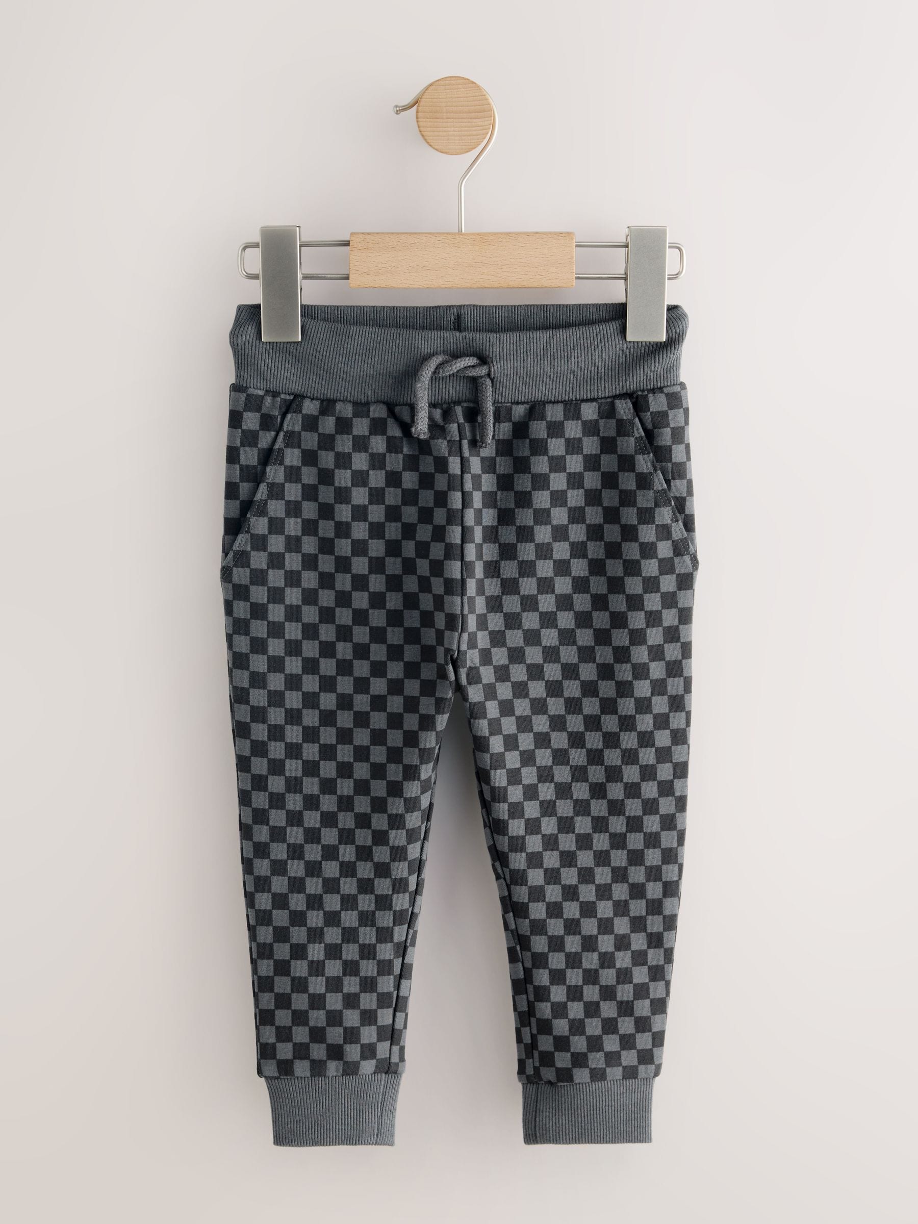 Zwart/grijs - Klassieke jersey joggingbroek (3mnd -7jr)