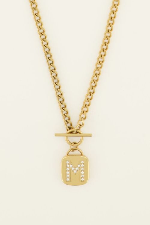 Schakelketting met zirkonia initial