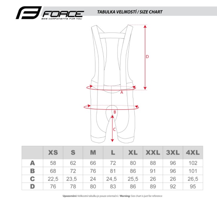 Force Vision Bibshorts med Seler Sort / Hvid