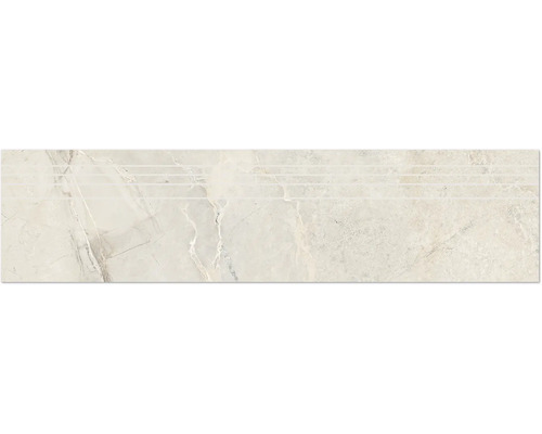 Traptrede van porseleinsteengoed Anden 29,5 x 120 x 0,9 cm Beenmat beige R9