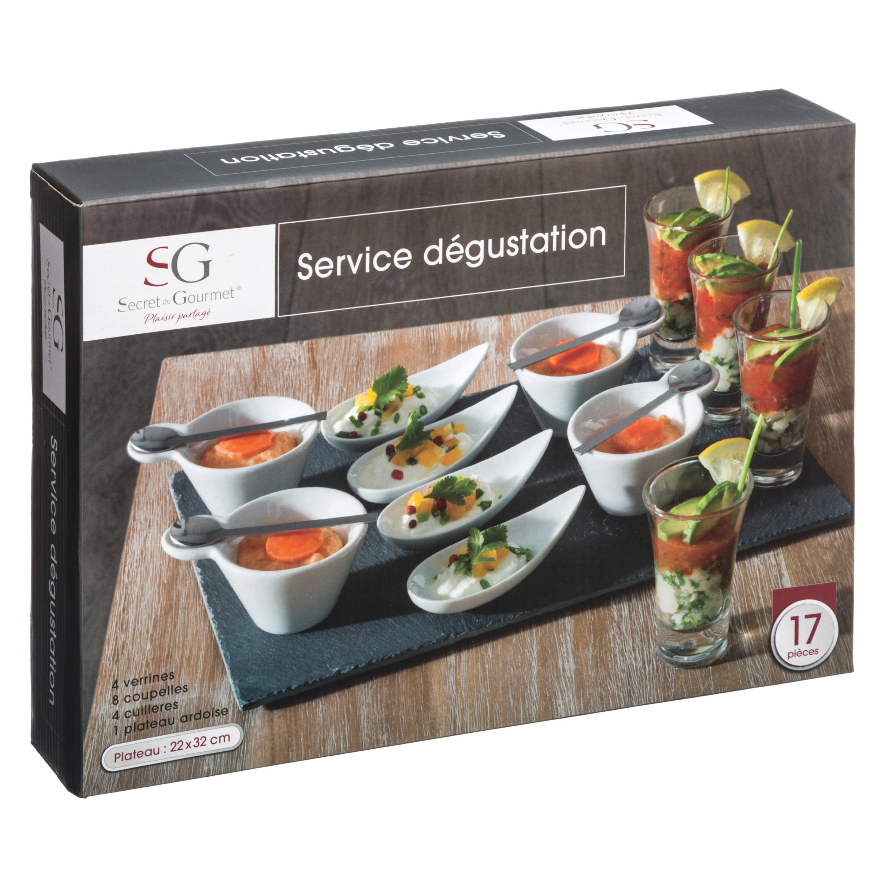 SET APERITIF ARDOISE 17 PIECES