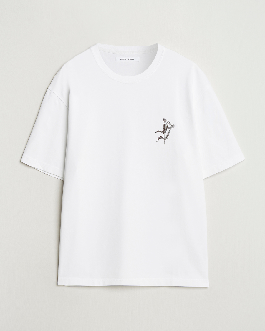 Samsøe Samsøe Printed Lily Crew Neck T-Shirt White