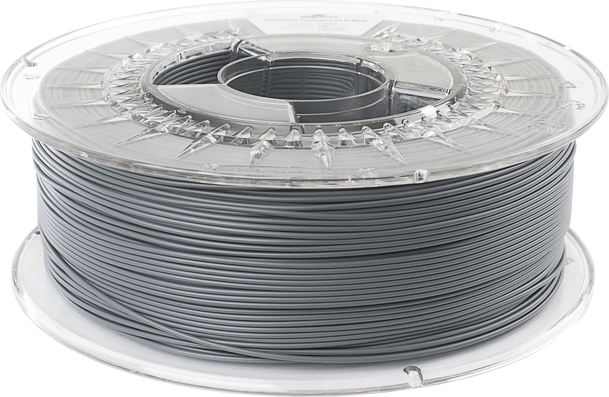 Spectrum  PLA MATT Dark Grey, 1,75 mm (1.000 g)    Mattes Filament mit verbesserten Eigenschaften in Dunkelgrau