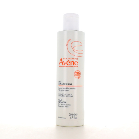 Avene Lait démaquillant visage et yeux - Peau sèche sensible