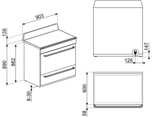 SMEG - Piano de cuisson TR4110IGR2