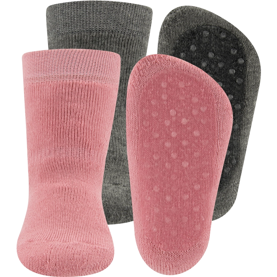 Ewers Stoppersocke 2er Pack graualtrosa