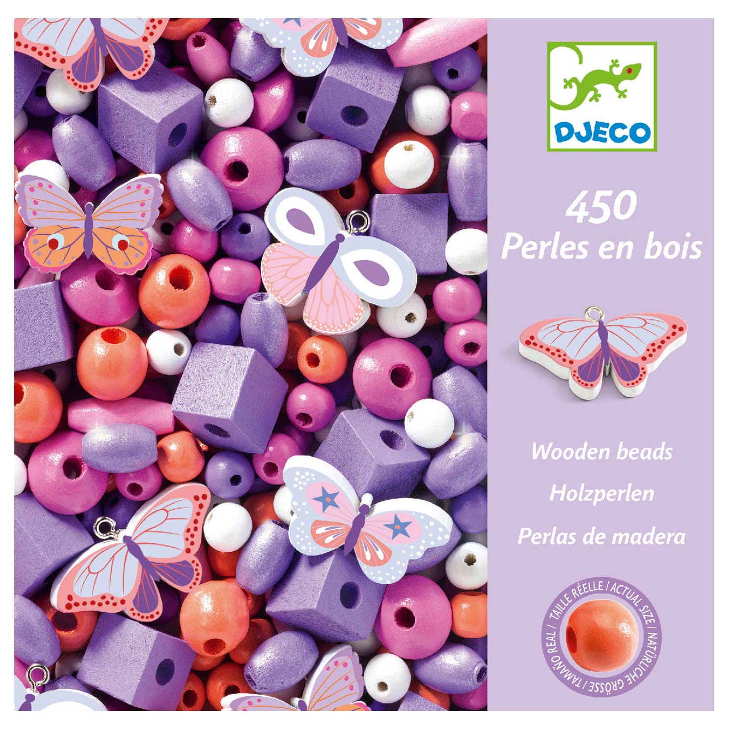 Djeco Houten Kralen Sieraden Vlinder, 450dlg.