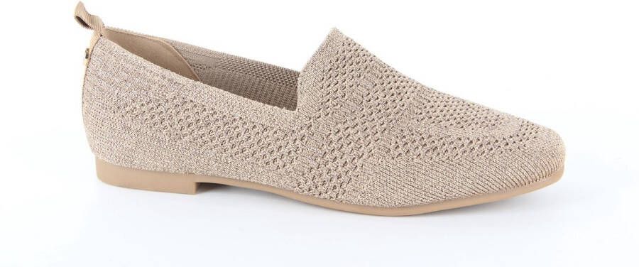 La Strada Loafer Goud Knitted Damesschoenen