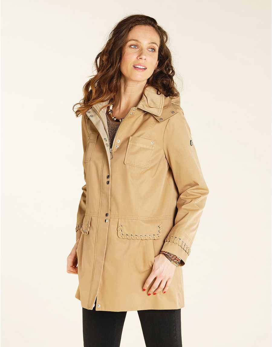 Parka beige déperlante