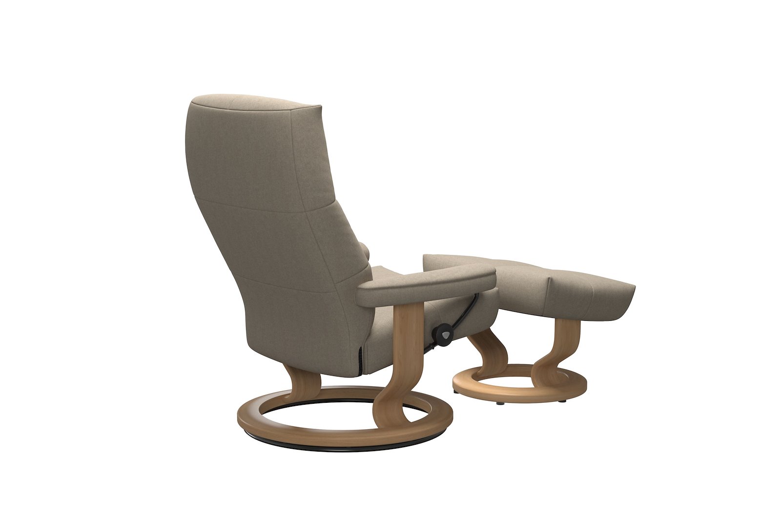 David lenestol med krakk Tekstil Calido Light Beige - Classic - Eik