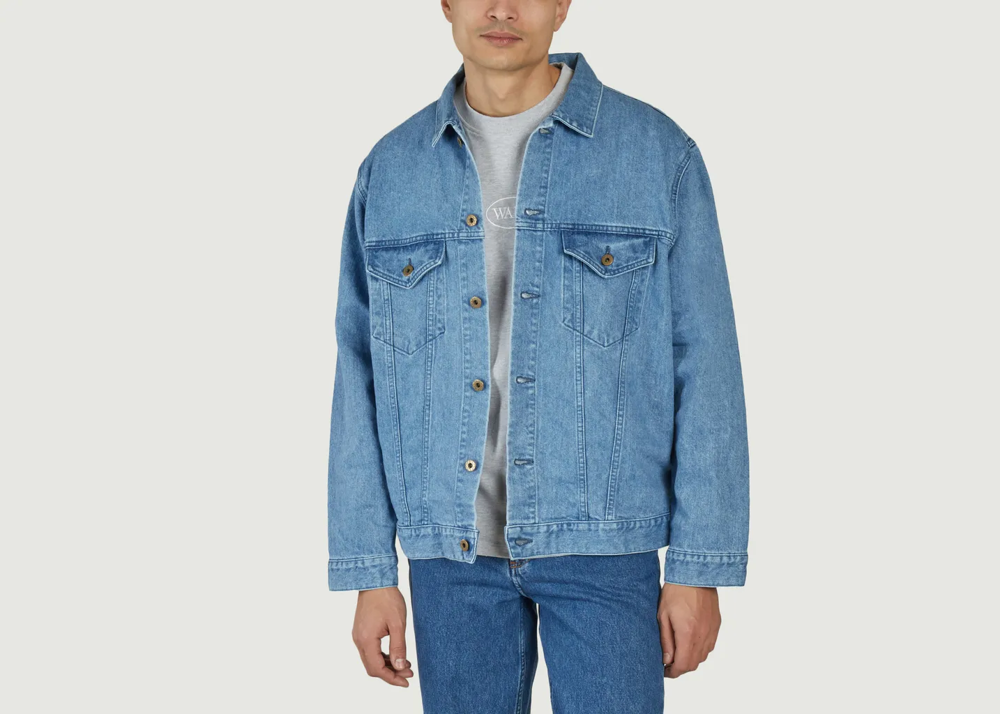 Veste en jean délavé Kouzo (楮-コウゾ) Japan Blue Jeans
