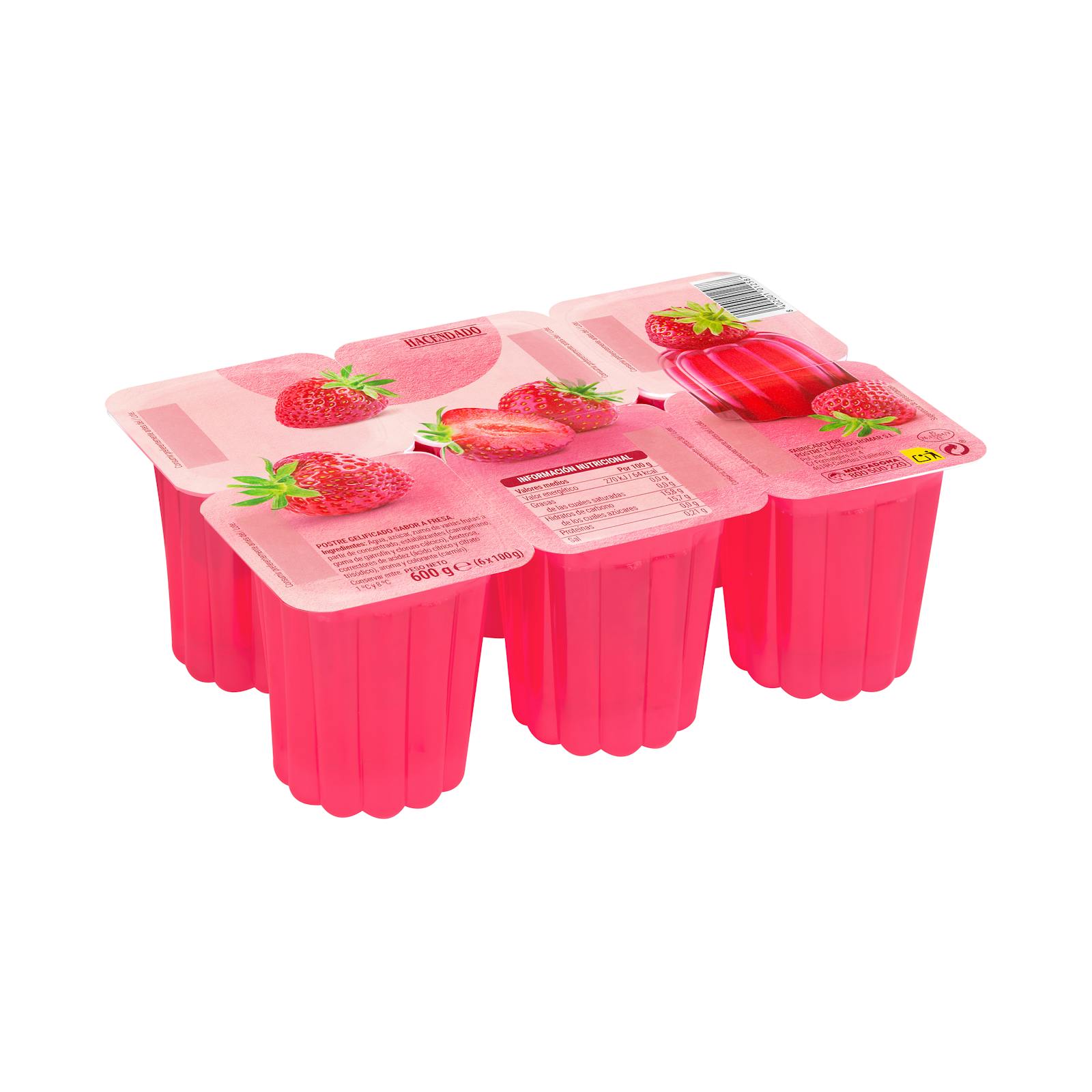 Gélatine aromatisée à la fraise Hacendado