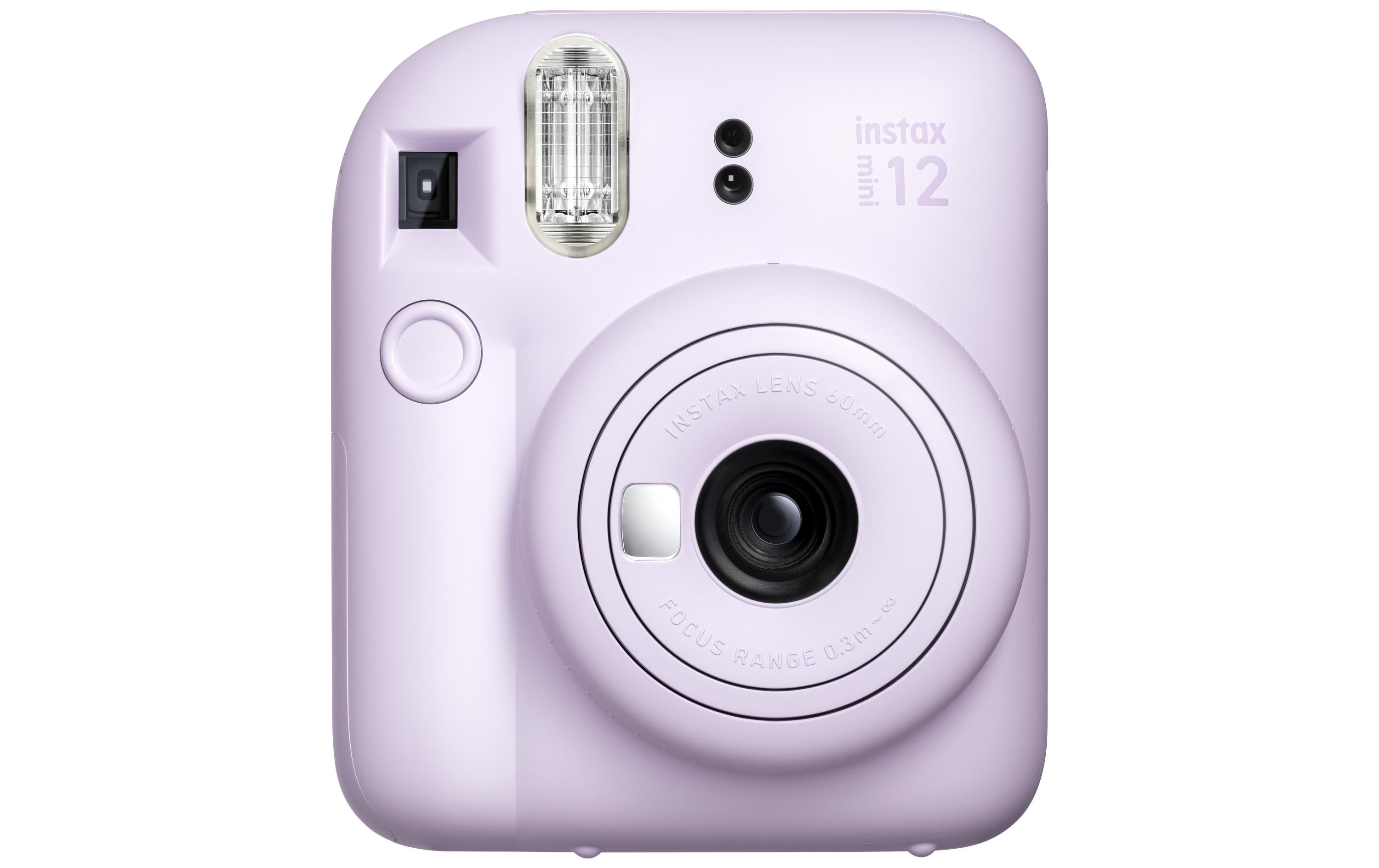 Fotokamera Instax Mini 12 ViolettSofortbildkamera mit Blitz und Selfie-Modus