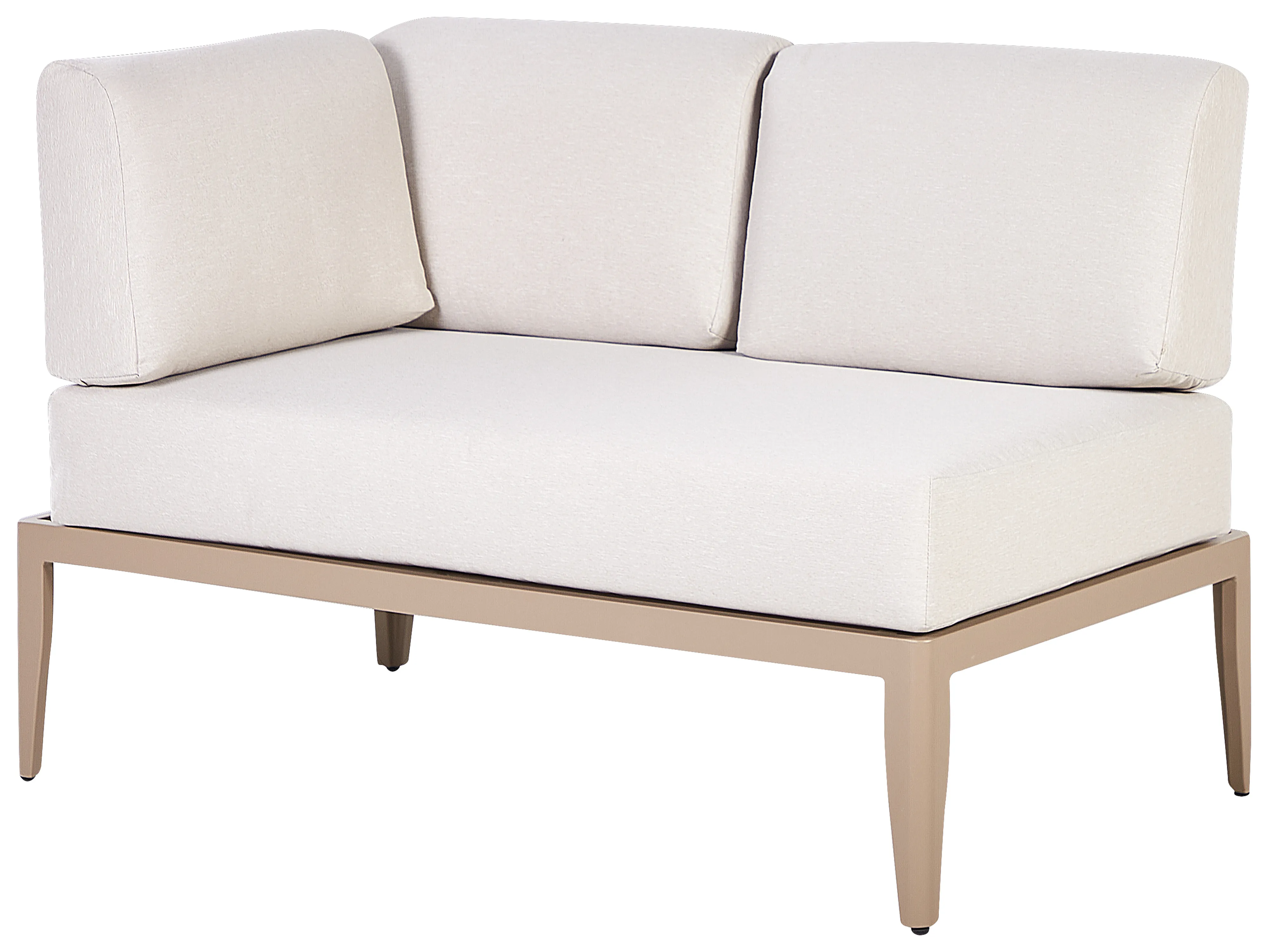 Tuin hoekloungeset met tafel 6-zits RIMA III linkszijdig modulair Metaal Lichtbeige