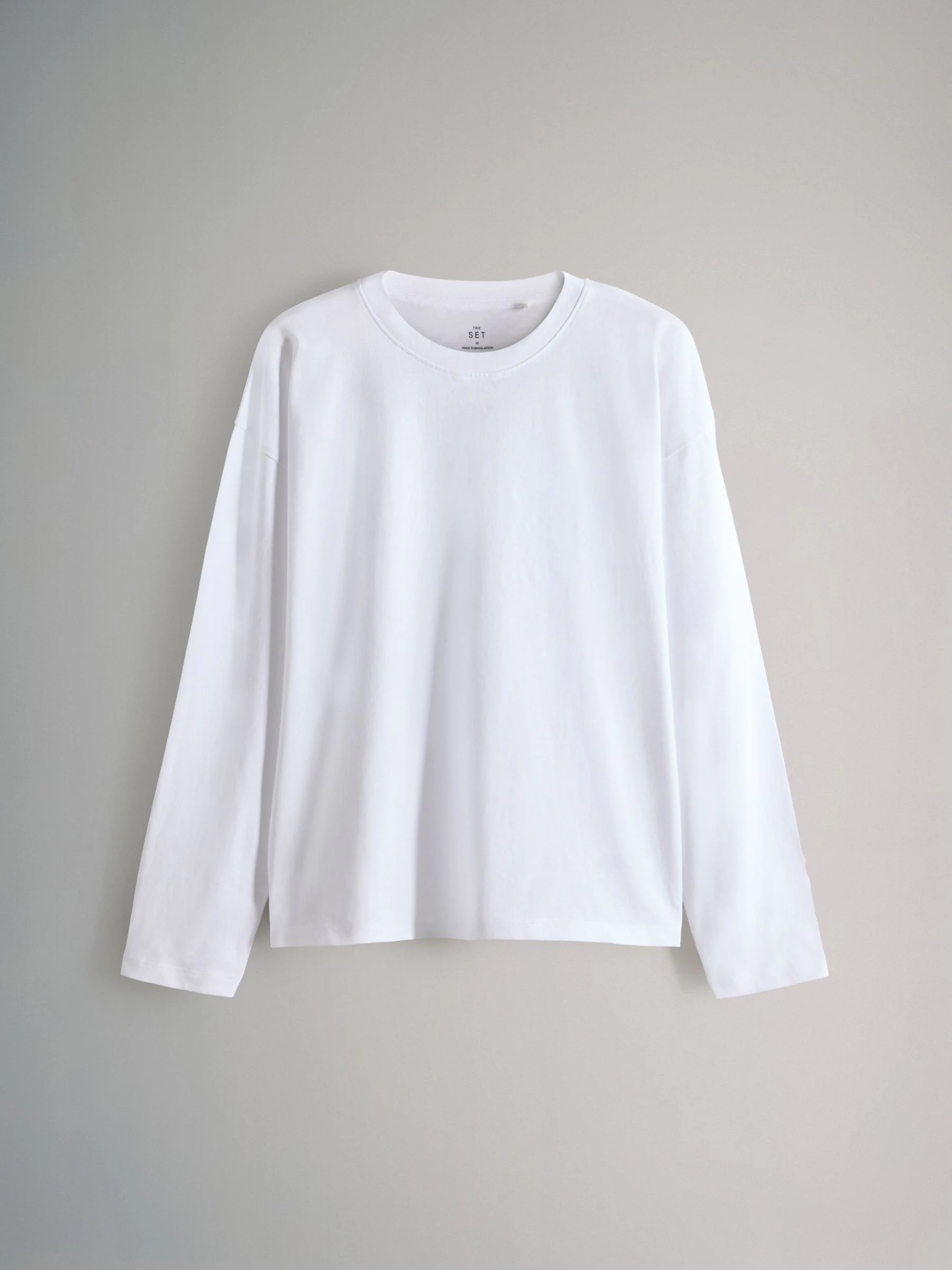 Zwart/Chocoladebruin/Taupebruin/Naturel/Wit - The Set verpakking van 5 relaxte T-shirts met lange mouwen