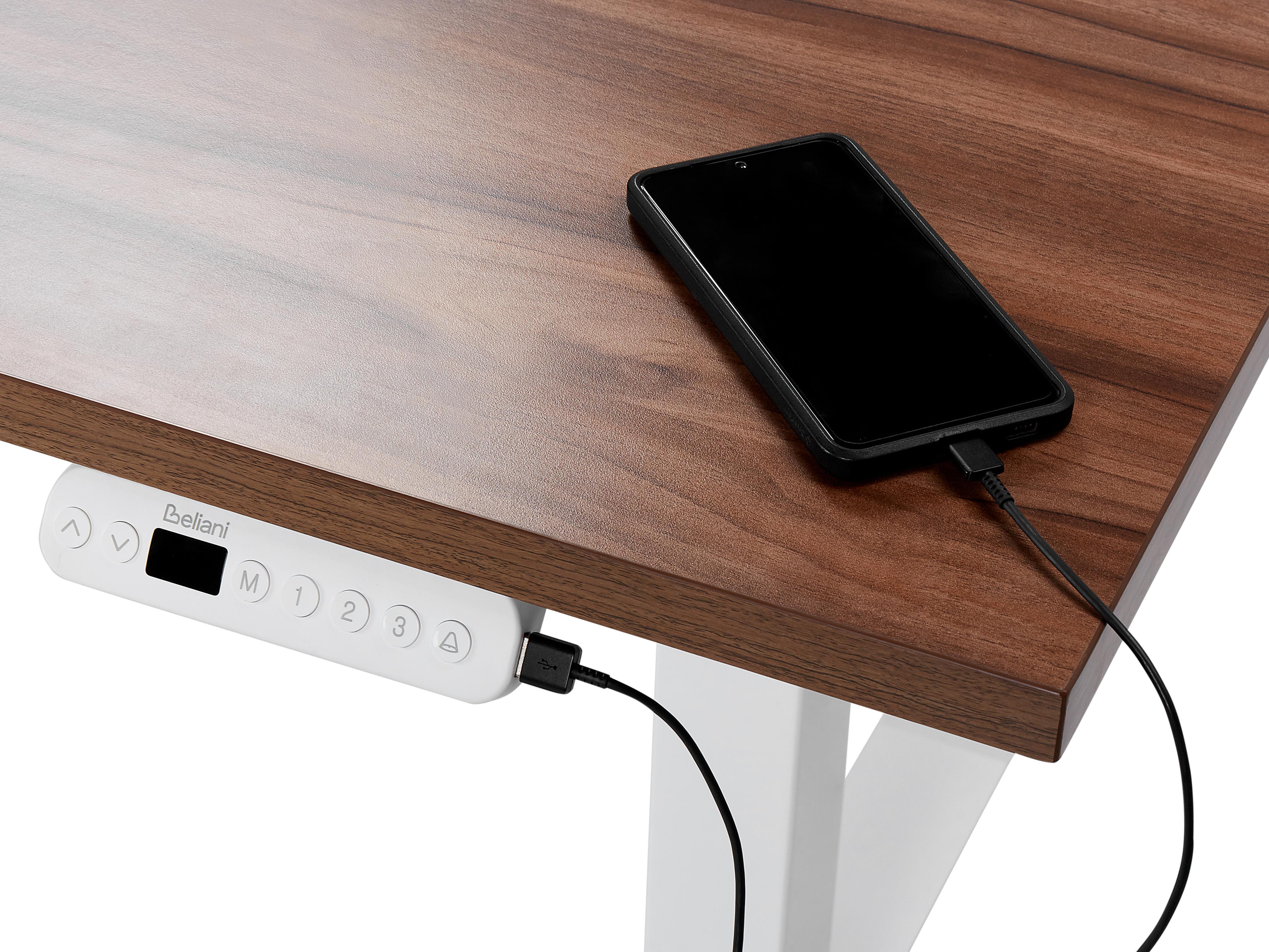 Elektrisch verstelbaar sta-bureau DESTINES Grijs/wit 180 cm 80 cm