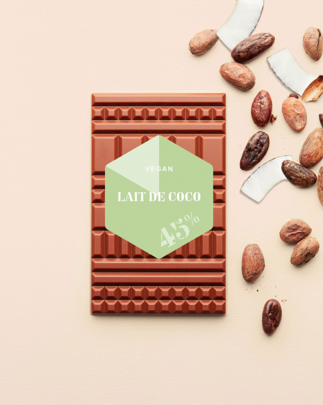 Tablette Lait de Coco Chocolat au Lait 45% | Le Chocolat Alain Ducasse 75g
