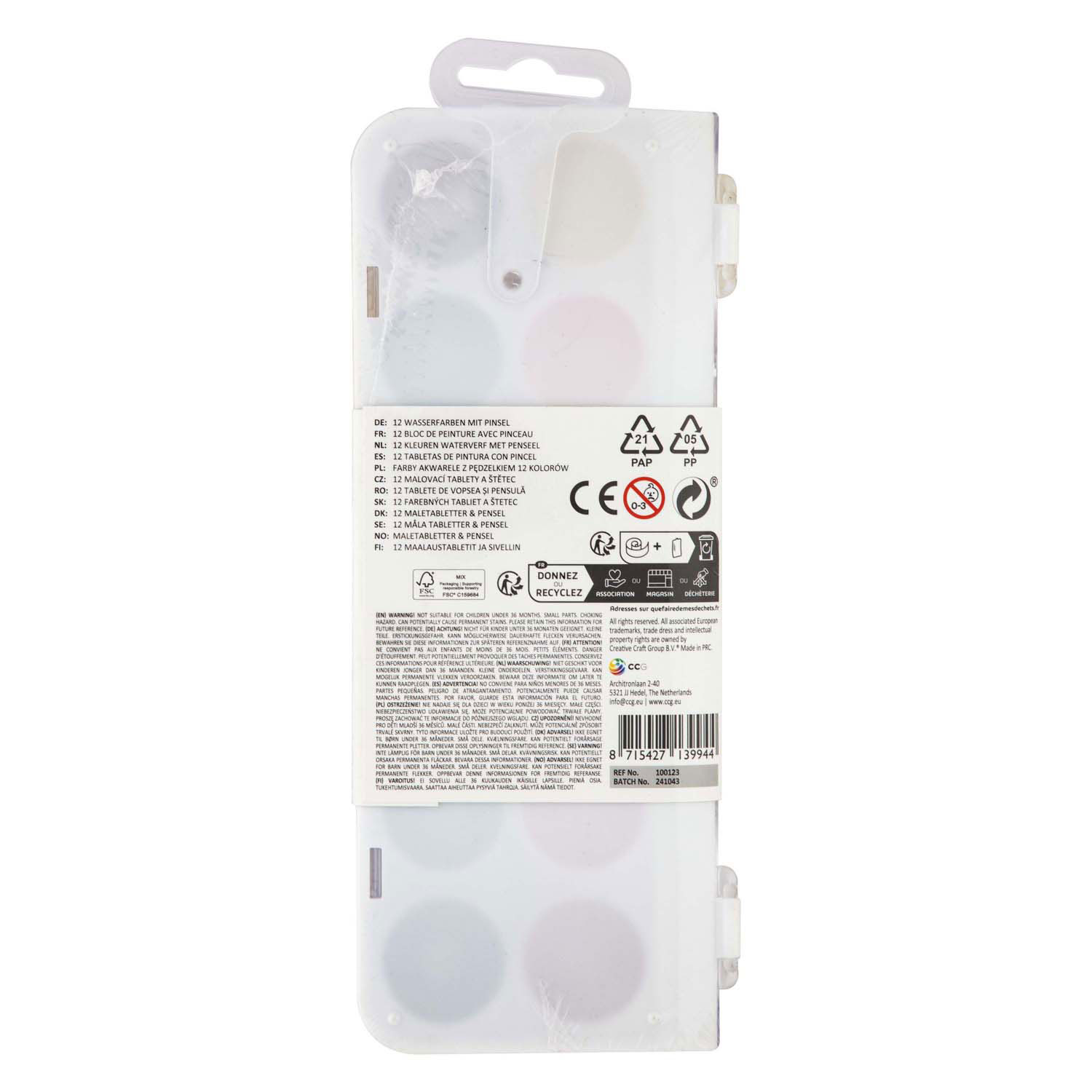 Verfpalet Neon met Kwast