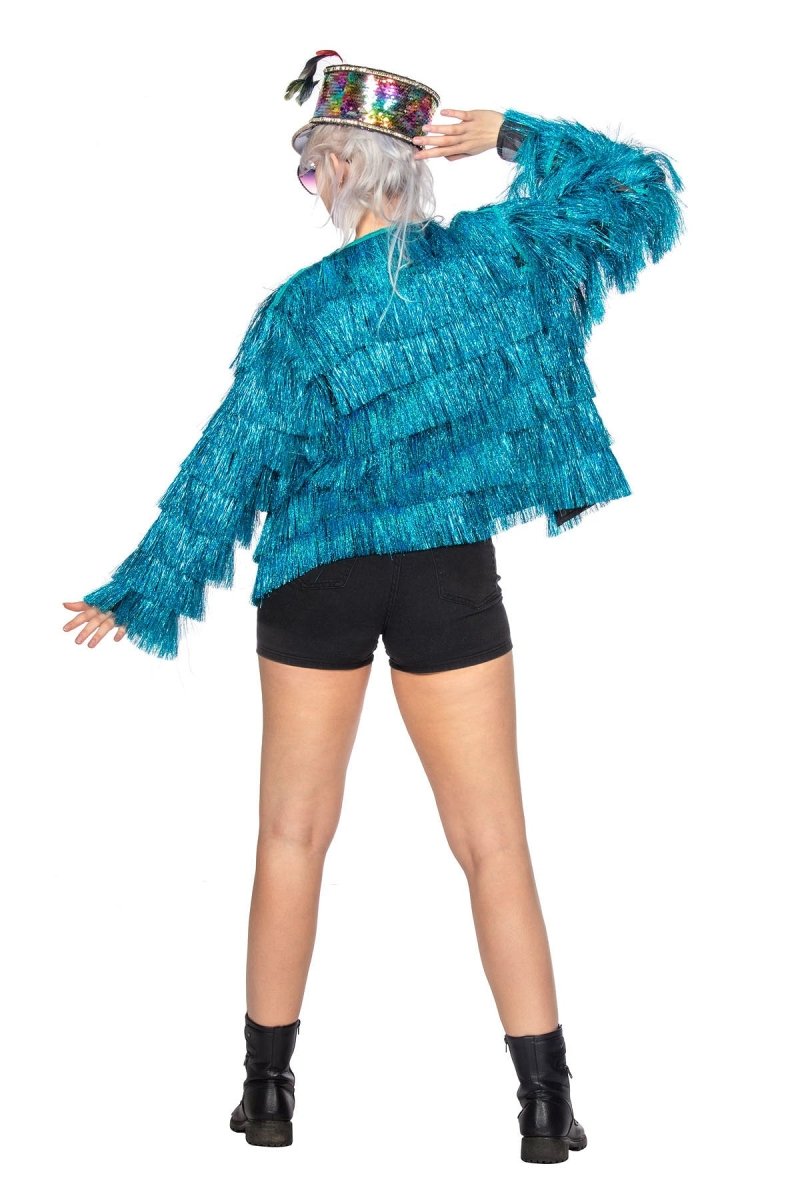 Festival Jas Turquoise Dames Tinsel