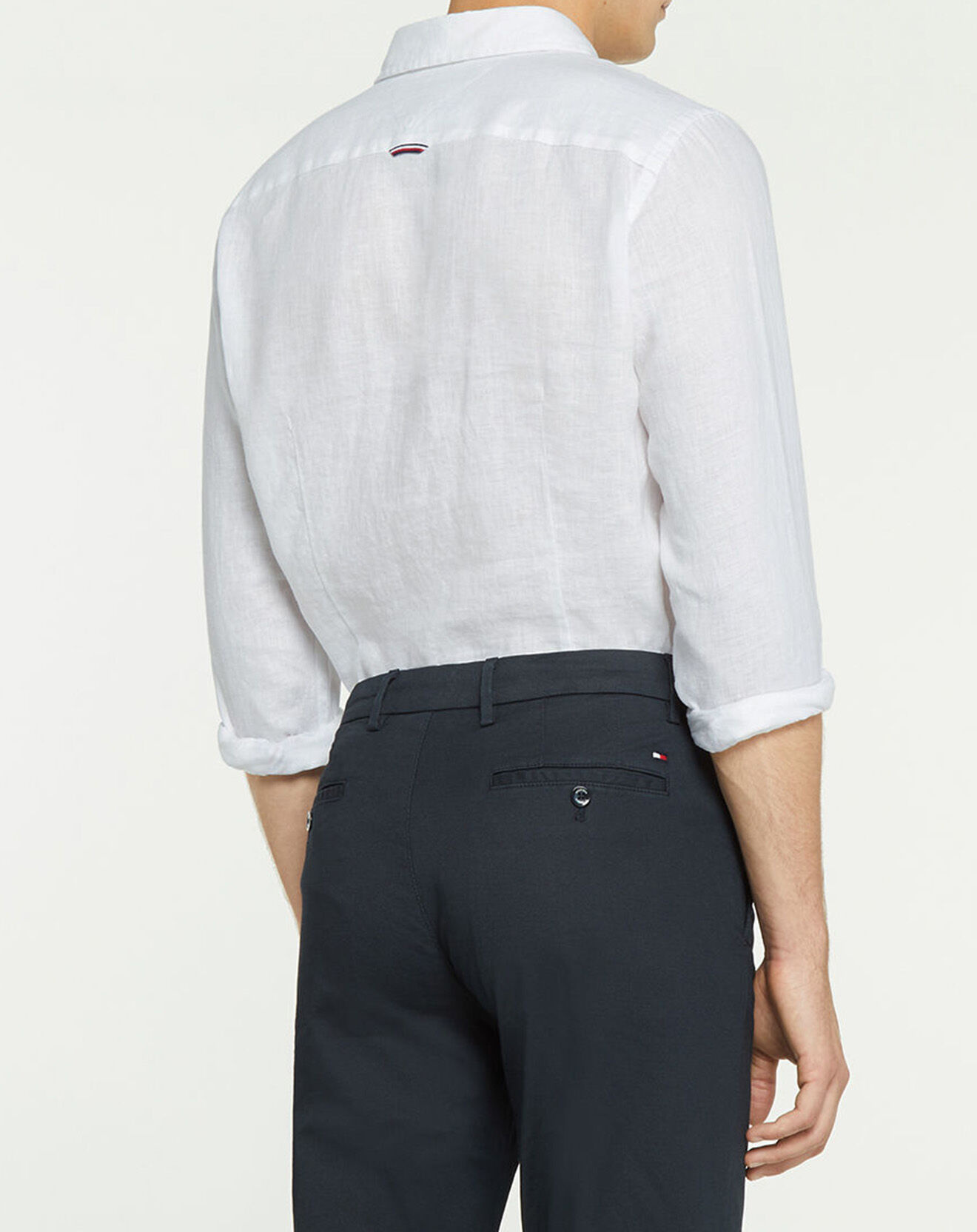 Tommy Hilfiger Chemise Slim 100% Lin blanche