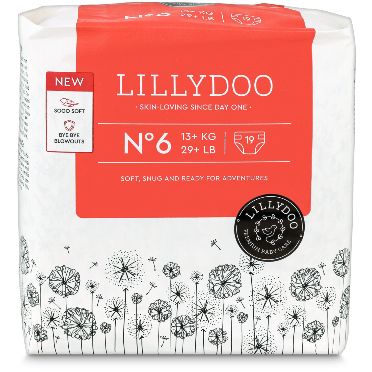 Lillydoo Windeln Large Grösse 6, 13+kg, 19 Stück