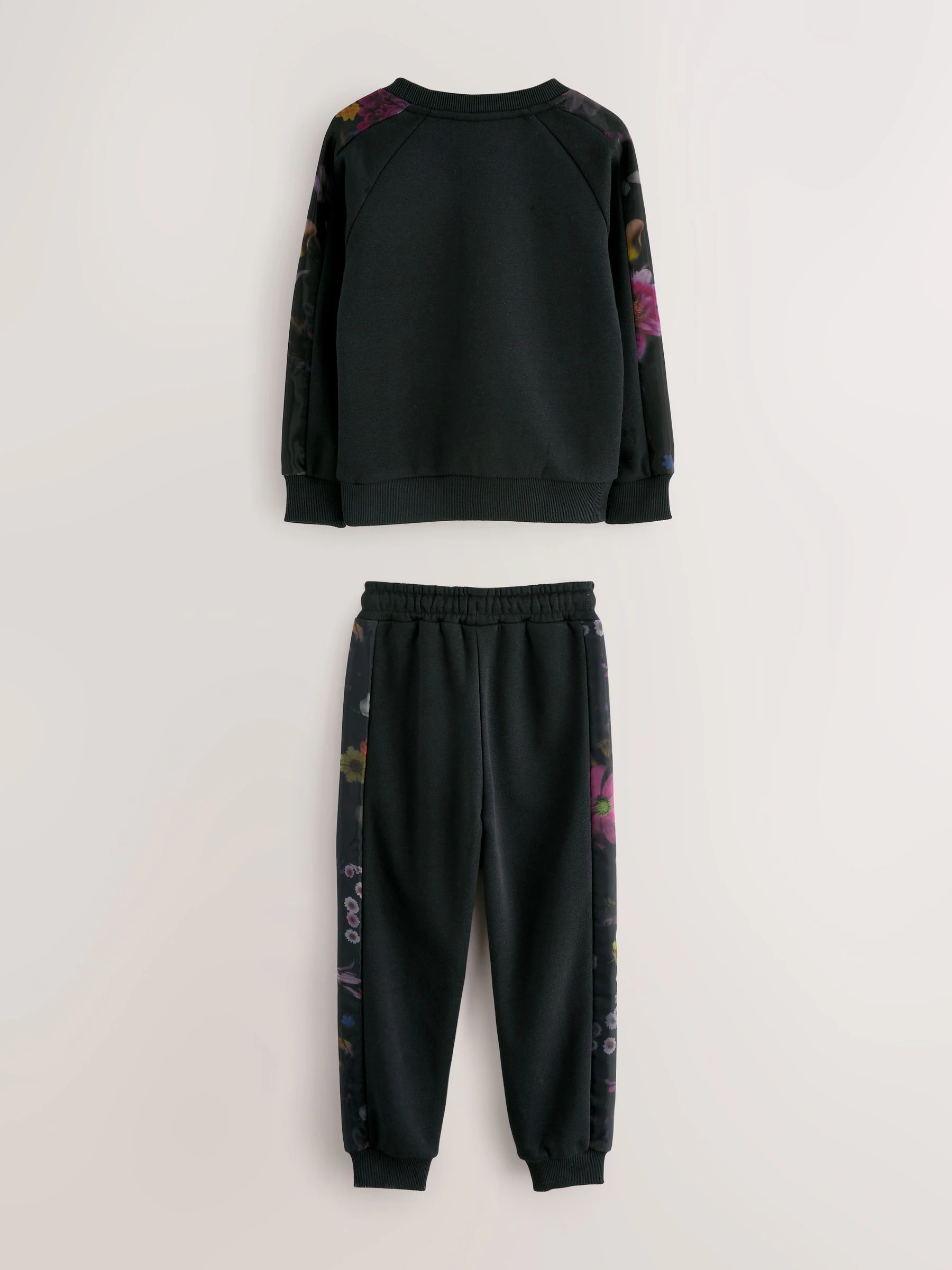 Zwart - Baker by Ted Baker Organza Sweatshirt met Bloemenprint & Joggingbroek Set van 2 Stuks