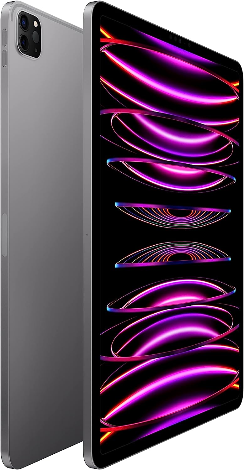 Apple iPad Pro de 12,9 polegadas (6ª geração): com chip M2, tela Liquid Retina XDR, Wi-Fi 6e, câmeras frontal de 12 MP e traseira de 12 MP e 10 MP, Face ID, bateria para o dia todo – Cinza espacial