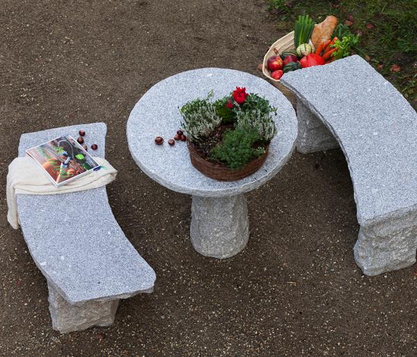 Dehner Granit-Tisch, rund, ca. Ø75/H75 cm