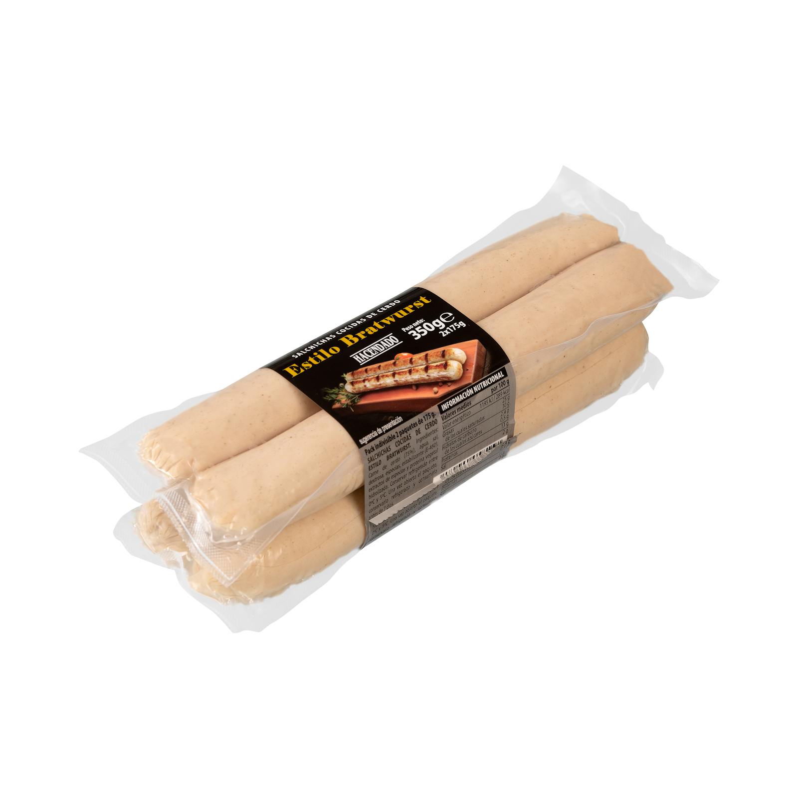 Saucisses de porc cuites de style Bratwurst Hacendado