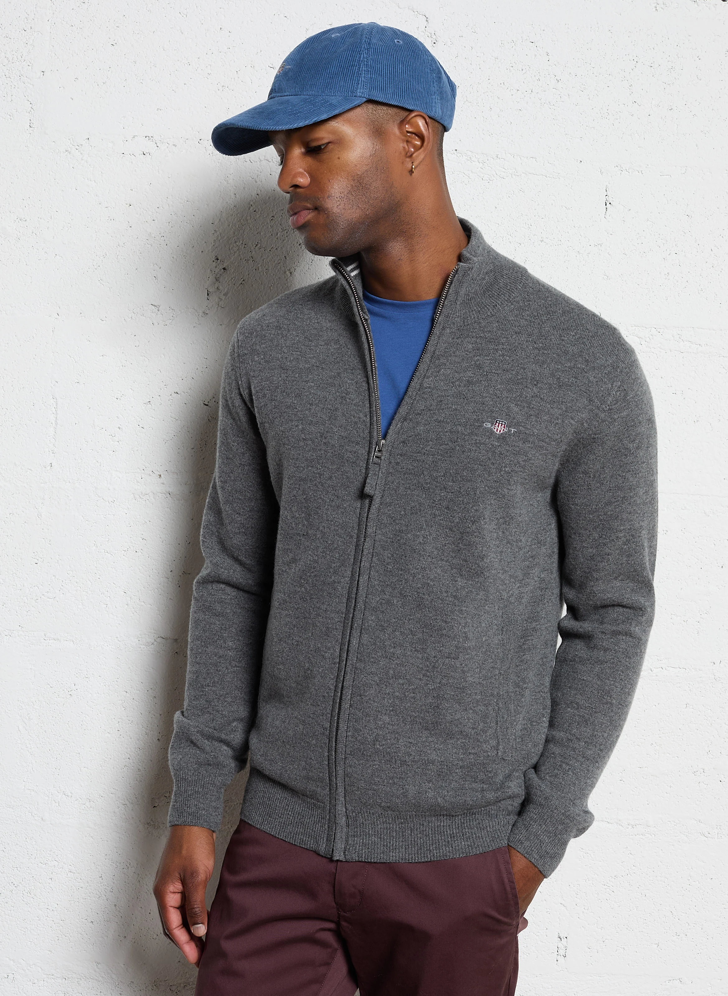 Sweat zippé col montant | Gris