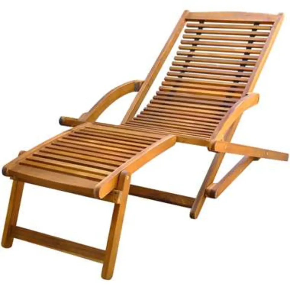 vidaXL - Ligstoel - Bruin - Hout