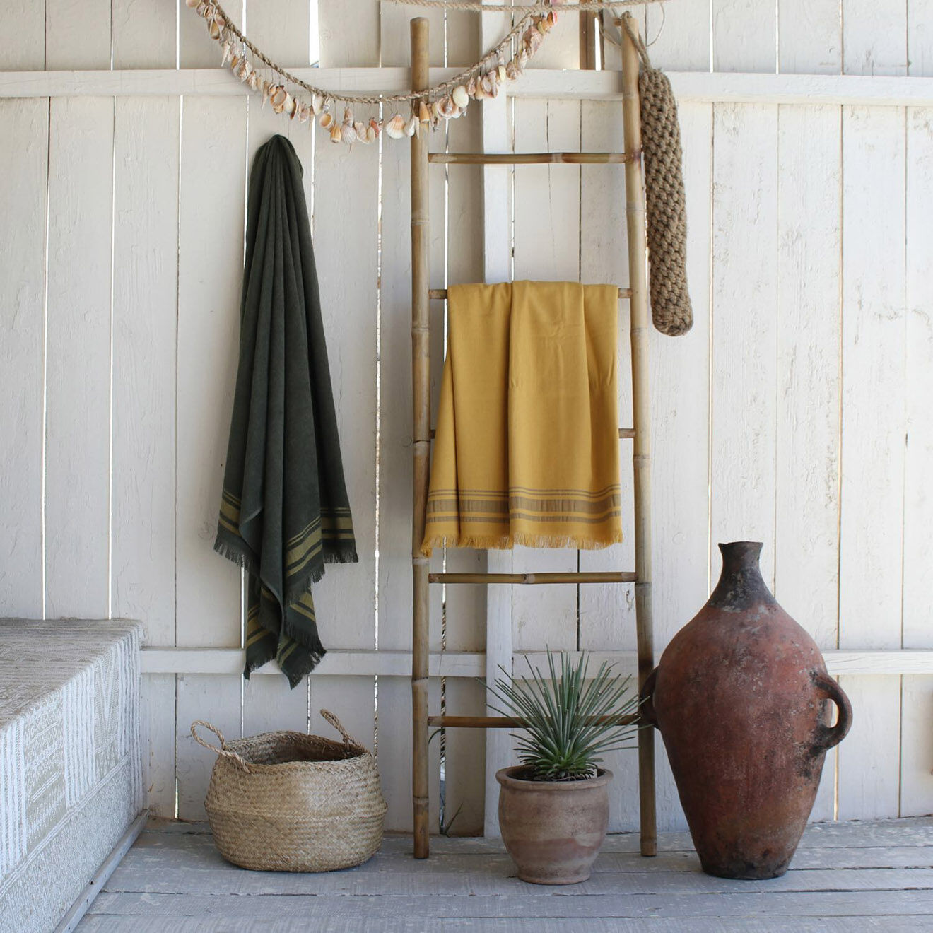 Febronie Fouta éponge Faro jaune - 100x180 cm