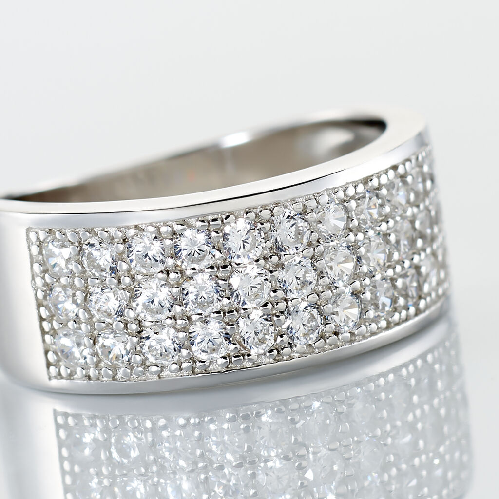 Bague Cecelia Argent Blanc Oxyde De Zirconium
