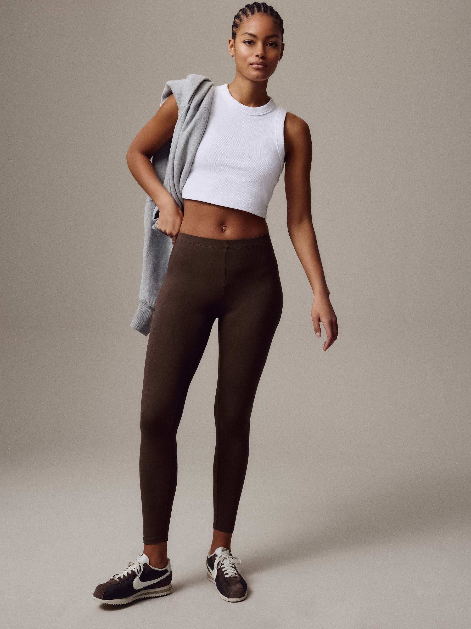 Chocoladebruin - Lange legging