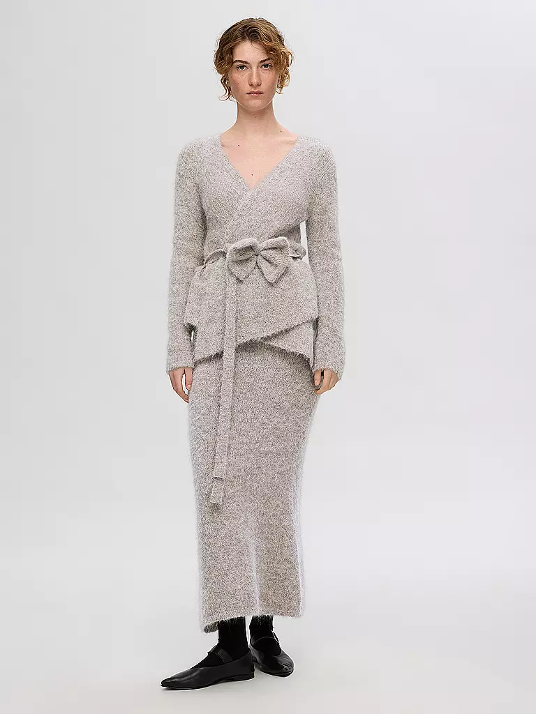 SELECTED FEMME Strickjacke SLFGABELLA grau