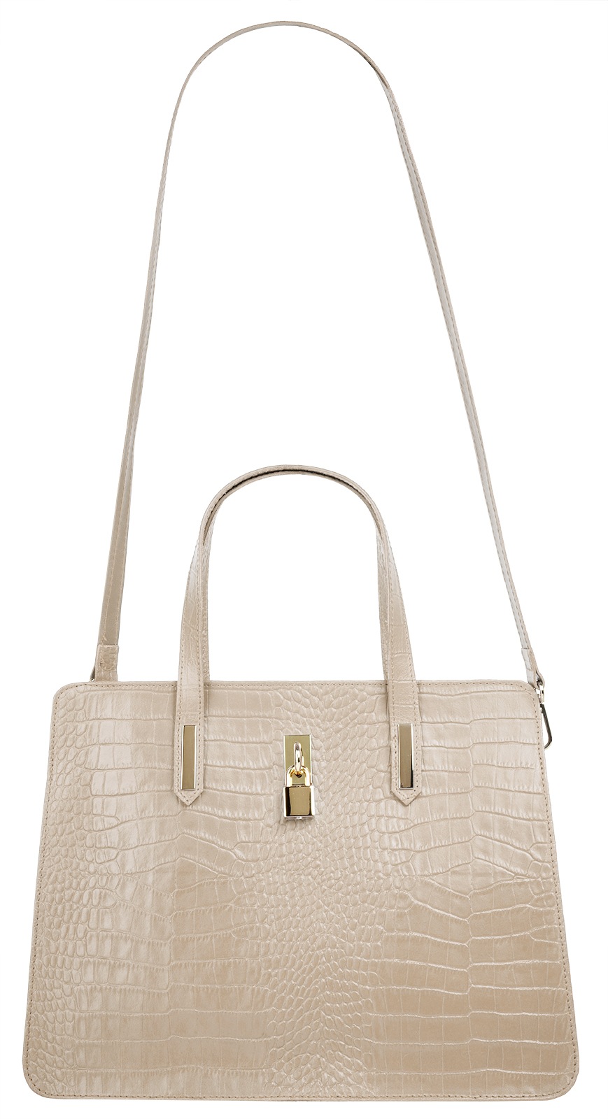 Cluty Henkeltasche echt Leder, Made in Italy