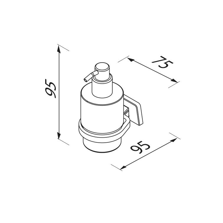 Geesa Standard zeepdispenser wandmodel 200ml chroom