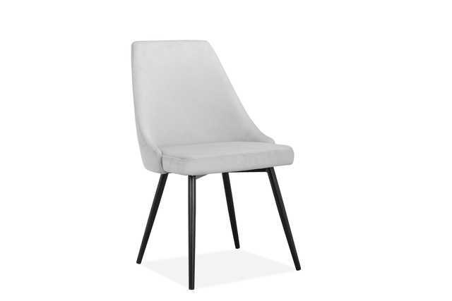 INOSIGN Essgruppe »Danny-Malio« Set, Set 100 cm, 5 Stk. tlg. Glastisch 100x100 cm mit 4 Stühlen (Veloursstoff), Gestell aus Metall