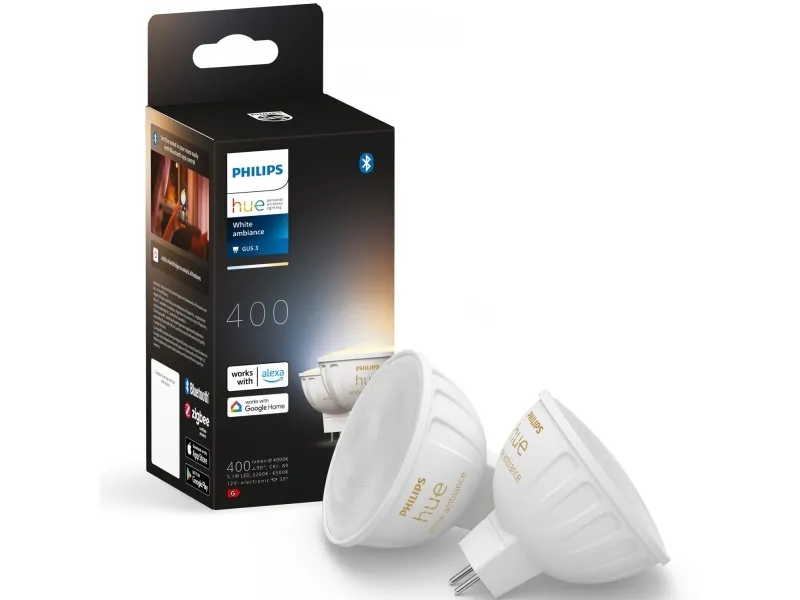 Philips Hue White Ambiance MR16 - GU5.3 pærer - 2-pak