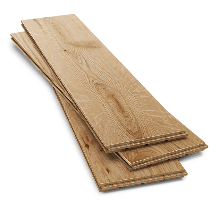 Parquet massif à coller Visby XL en chêne huilé blond