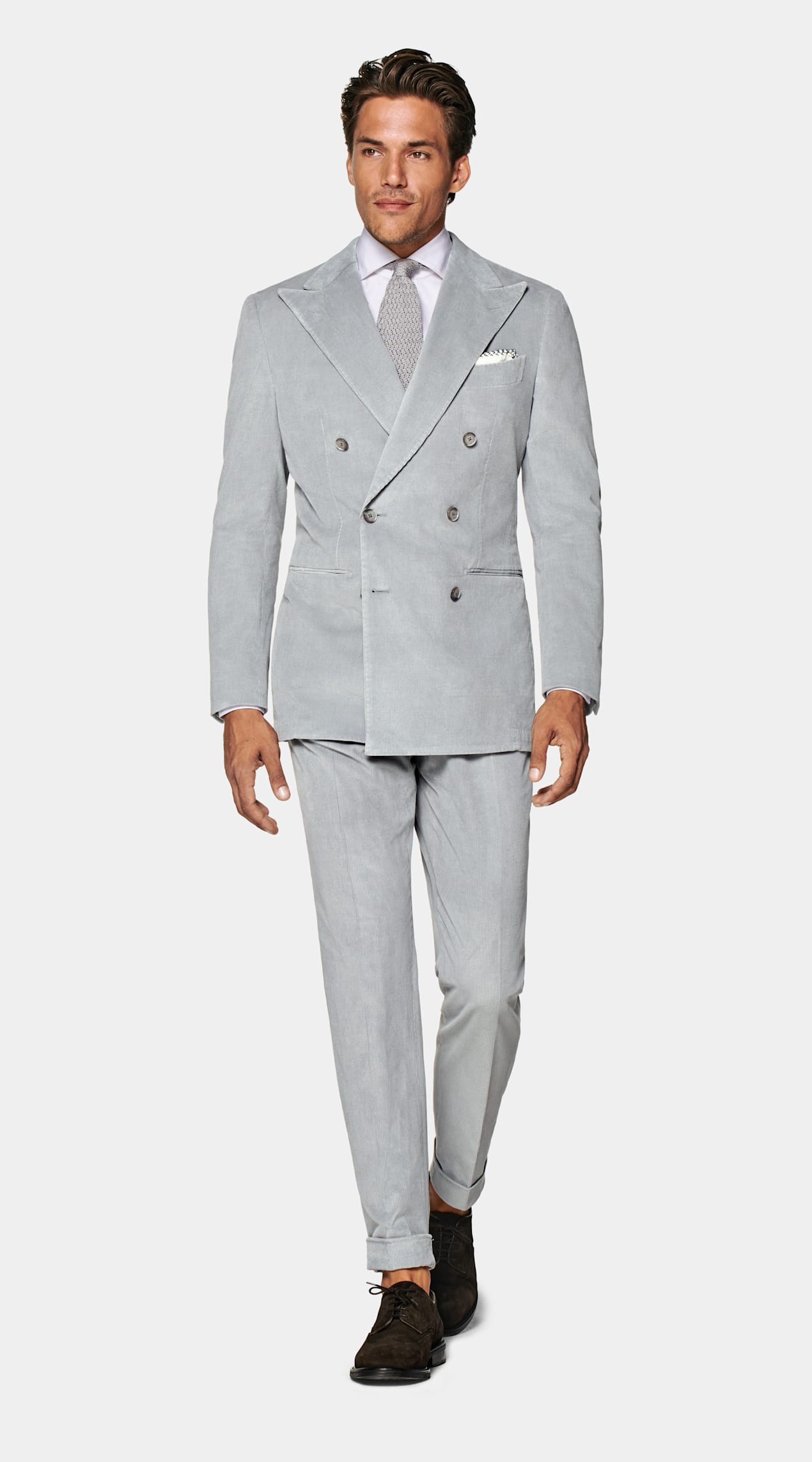 Costume Havana coupe Tailored gris clair